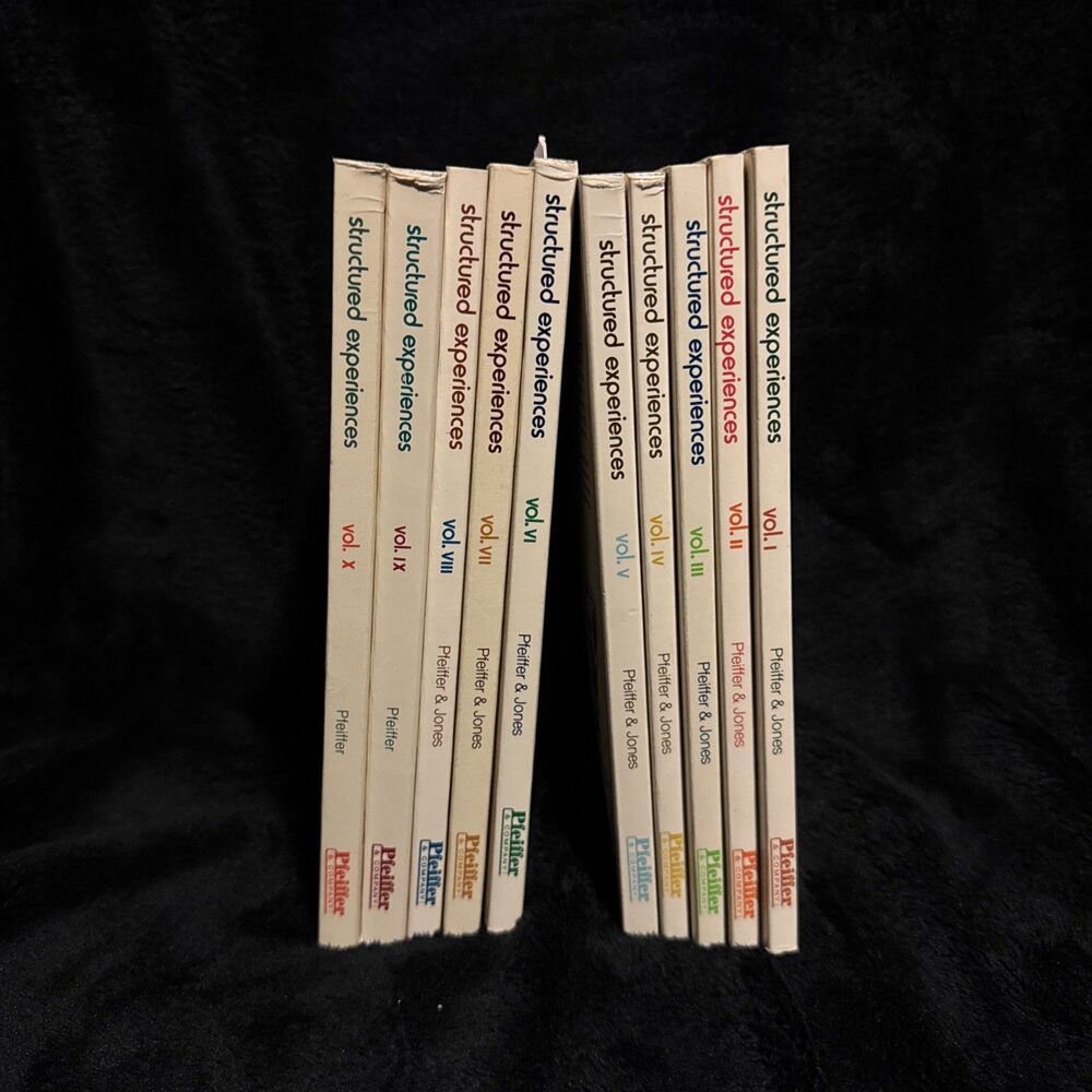 Vintage 1970s Handbook Structured Experiences Pfeiffer Jones Set Volumes 1-10